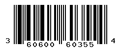 UPC barcode number 3606000603554