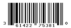 UPC barcode number 3614222753810