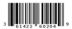 UPC barcode number 3614223602049