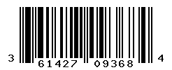UPC barcode number 3614271093684