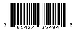 UPC barcode number 3614271354945