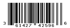 UPC barcode number 3614271425966