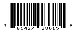 UPC barcode number 3614271586155