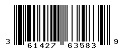 UPC barcode number 3614271635839