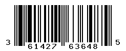 UPC barcode number 3614271636485