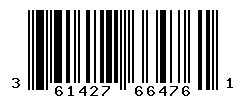 UPC barcode number 3614271664761