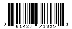 UPC barcode number 3614271718051