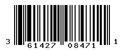 UPC barcode number 3614272084711