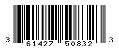 UPC barcode number 3614272508323