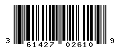 UPC barcode number 3614273026109