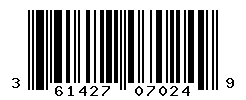 UPC barcode number 3614273070249