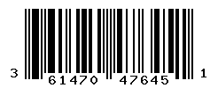 UPC barcode number 361470476451