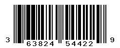 UPC barcode 363824544229
