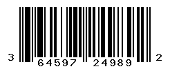 UPC barcode number 364597249892
