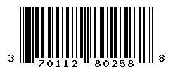 UPC barcode number 3701129802588