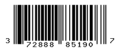 UPC barcode number 372888851907