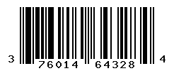 UPC barcode number 3760146643284