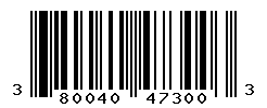 UPC barcode number 380040473003