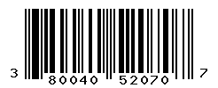 UPC barcode number 380040520707