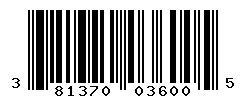 UPC barcode number 381370036005