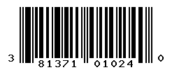 UPC barcode number 381371010240