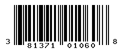 UPC barcode number 381371010608