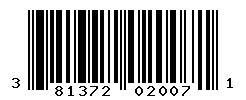 UPC barcode number 381372020071