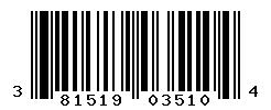 UPC barcode number 381519035104
