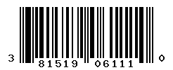 UPC barcode number 381519061110