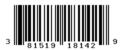 UPC barcode number 381519181429