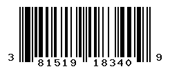 UPC barcode number 381519183409