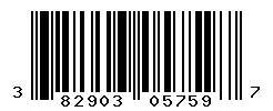 UPC barcode number 382903057597 lookup