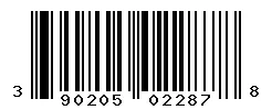 UPC barcode 390205022878