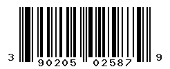 UPC barcode number 390205025879