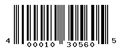UPC barcode number 400010305605
