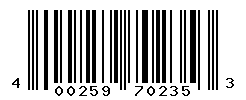 UPC barcode number 4002590702353