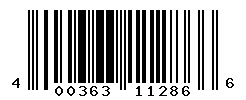 UPC barcode number 4003630112866