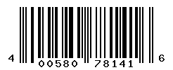 UPC barcode number 4005808781416