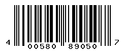 UPC barcode number 4005808890507