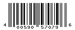 UPC barcode number 4005900570796