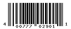 UPC barcode number 400777029011