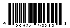 UPC barcode number 400927503101