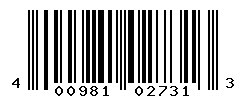 UPC barcode number 4009816027313