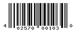 UPC barcode number 4025700001030