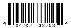 UPC barcode number 4047024337534