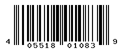 UPC barcode number 4055184010839