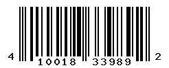 UPC barcode number 410018339892