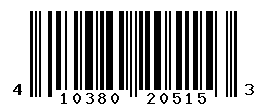 UPC barcode number 410380205153