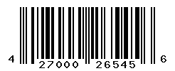 UPC barcode number 4270001265456