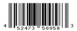 UPC barcode number 4524734500583